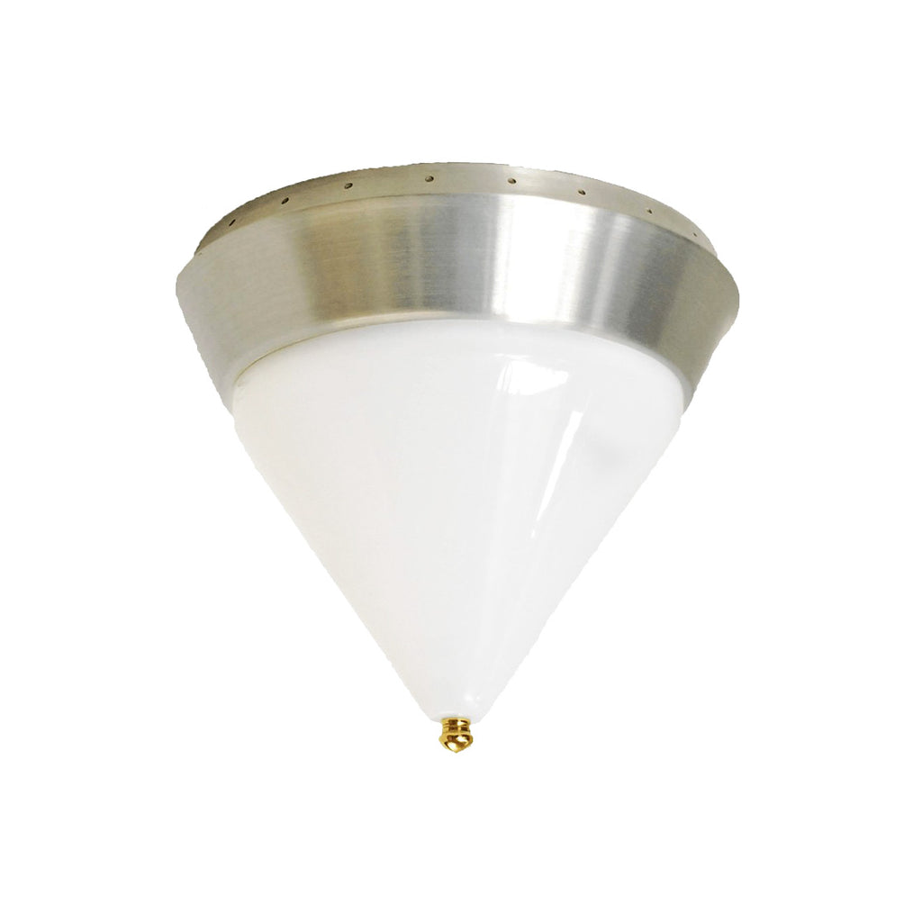 A cone shaped ceiling lamp for vintage spaces
